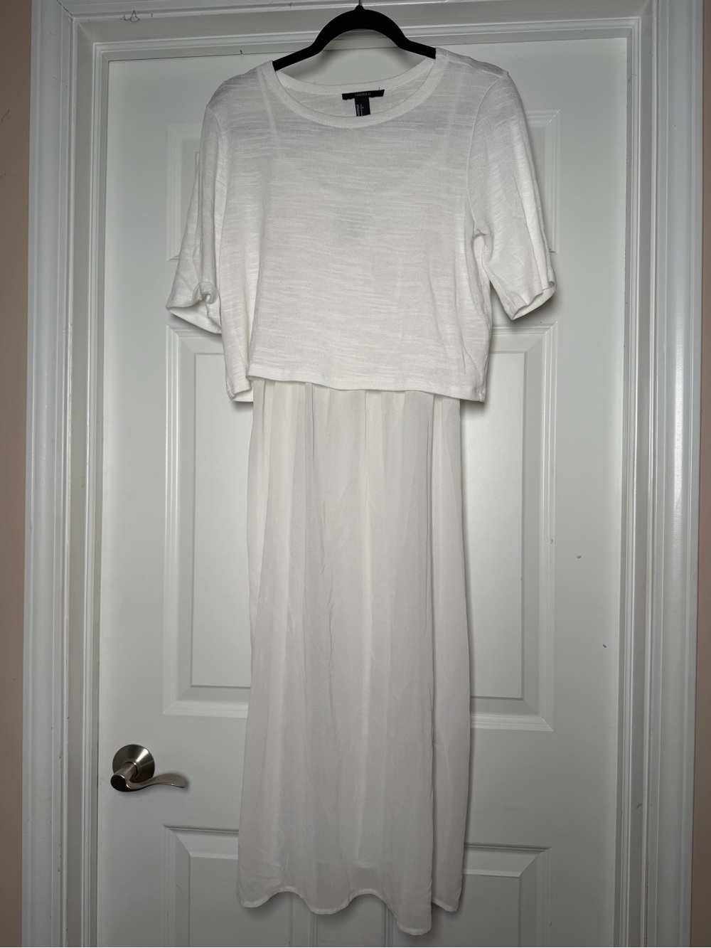 Forever 21 White Two-Piece Midi Dress